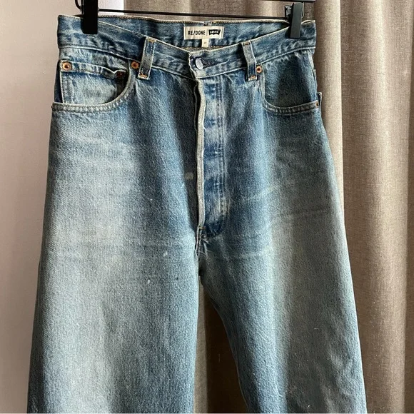 Redone Levi’s ultra high rise destroyed loose jeans